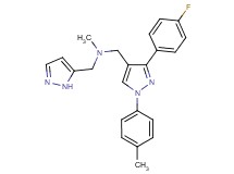 1-[3-(4-fluorophenyl)-1-(4-methylphenyl)-1H-pyrazol-4-yl]-N-methyl-N-(1H-pyrazol-5-ylmethyl)methanamine