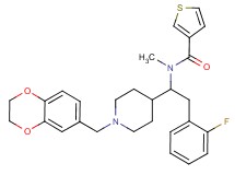 N-[1-[1-(2,3-dihydro-1,4-benzodioxin-6-ylmethyl)-4-piperidinyl]-2-(2-fluorophenyl)ethyl]-N-methyl-3-thiophenecarboxamide