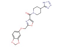 1-({2-[(1,3-benzodioxol-5-yloxy)methyl]-1,3-oxazol-4-yl}carbonyl)-4-(1H-tetrazol-5-yl)piperidine