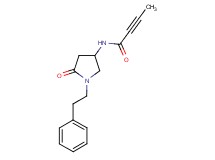 N-[5-oxo-1-(2-phenylethyl)-3-pyrrolidinyl]-2-butynamide