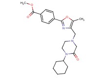 methyl 4-{4-[(4-cyclohexyl-3-oxo-1-piperazinyl)methyl]-5-methyl-1,3-oxazol-2-yl}benzoate