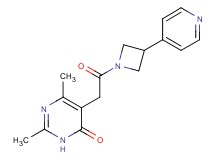 2,6-dimethyl-5-{2-oxo-2-[3-(4-pyridinyl)-1-azetidinyl]ethyl}-4(3H)-pyrimidinone