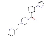 1-[3-(1H-pyrazol-1-yl)benzoyl]-4-[2-(2-pyridinyl)ethyl]piperazine