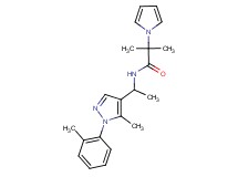 2-methyl-N-{1-[5-methyl-1-(2-methylphenyl)-1H-pyrazol-4-yl]ethyl}-2-(1H-pyrrol-1-yl)propanamide