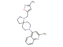 2-methyl-4-{1-[(3-methyl-5-isoxazolyl)methyl]-1,8-diazaspiro[4.5]dec-8-yl}quinoline