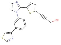 3-(5-{1-[3-(1,3-thiazol-4-yl)phenyl]-1H-imidazol-2-yl}-2-thienyl)prop-2-yn-1-ol