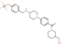 {1-[4-(4-{[4-(trifluoromethoxy)benzyl]amino}-1-piperidinyl)benzoyl]-3-piperidinyl}methanol