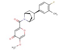 2-{[(3-endo)-3-(4-fluoro-3-methylphenyl)-8-azabicyclo[3.2.1]oct-8-yl]carbonyl}-5-methoxy-4H-pyran-4-one