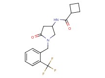 N-{5-oxo-1-[2-(trifluoromethyl)benzyl]-3-pyrrolidinyl}cyclobutanecarboxamide
