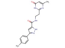 N-[2-(4-methyl-6-oxo-1,6-dihydropyrimidin-2-yl)ethyl]-3-(4-methylphenyl)-1H-pyrazole-5-carboxamide