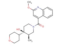 (3R*,4R*)-1-[(2-methoxyquinolin-4-yl)carbonyl]-3-methyl-4-(tetrahydro-2H-pyran-4-yl)piperidin-4-ol