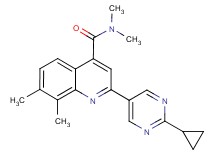 2-(2-cyclopropylpyrimidin-5-yl)-N,N,7,8-tetramethylquinoline-4-carboxamide