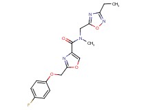 N-[(3-ethyl-1,2,4-oxadiazol-5-yl)methyl]-2-[(4-fluorophenoxy)methyl]-N-methyl-1,3-oxazole-4-carboxamide