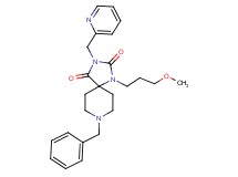 8-benzyl-1-(3-methoxypropyl)-3-(2-pyridinylmethyl)-1,3,8-triazaspiro[4.5]decane-2,4-dione