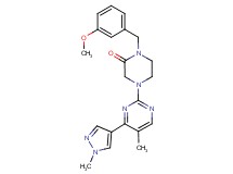 1-(3-methoxybenzyl)-4-[5-methyl-4-(1-methyl-1H-pyrazol-4-yl)pyrimidin-2-yl]piperazin-2-one