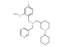 1-(1-cyclohexyl-3-piperidinyl)-N-(4-fluoro-2-methoxybenzyl)-N-(3-pyridinylmethyl)methanamine