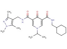 N-(cyclohexylmethyl)-1-isopropyl-4-oxo-N'-[(1,3,5-trimethyl-1H-pyrazol-4-yl)methyl]-1,4-dihydro-3,5-pyridinedicarboxamide