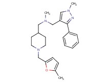 N-methyl-1-{1-[(5-methyl-2-furyl)methyl]-4-piperidinyl}-N-[(1-methyl-3-phenyl-1H-pyrazol-4-yl)methyl]methanamine