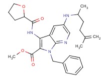 methyl 1-benzyl-5-[(1,4-dimethyl-4-penten-1-yl)amino]-3-[(tetrahydro-2-furanylcarbonyl)amino]-1H-pyrrolo[2,3-b]pyridine-2-carboxylate