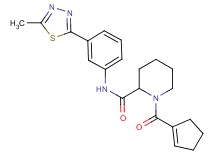 1-(1-cyclopenten-1-ylcarbonyl)-N-[3-(5-methyl-1,3,4-thiadiazol-2-yl)phenyl]-2-piperidinecarboxamide