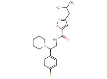 N-[2-(4-fluorophenyl)-2-(1-piperidinyl)ethyl]-3-isobutyl-5-isoxazolecarboxamide