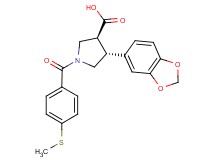 (3S*,4R*)-4-(1,3-benzodioxol-5-yl)-1-[4-(methylthio)benzoyl]pyrrolidine-3-carboxylic acid