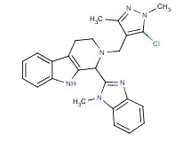 2-[(5-chloro-1,3-dimethyl-1H-pyrazol-4-yl)methyl]-1-(1-methyl-1H-benzimidazol-2-yl)-2,3,4,9-tetrahydro-1H-beta-carboline