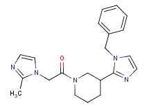 3-(1-benzyl-1H-imidazol-2-yl)-1-[(2-methyl-1H-imidazol-1-yl)acetyl]piperidine