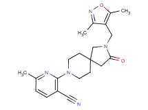 2-{2-[(3,5-dimethylisoxazol-4-yl)methyl]-3-oxo-2,8-diazaspiro[4.5]dec-8-yl}-6-methylnicotinonitrile