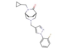 (1S*,5R*)-6-(cyclopropylmethyl)-3-{[1-(2-fluorophenyl)-1H-pyrazol-4-yl]methyl}-3,6-diazabicyclo[3.2.2]nonan-7-one