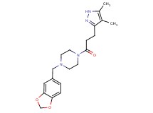 1-(1,3-benzodioxol-5-ylmethyl)-4-[3-(4,5-dimethyl-1H-pyrazol-3-yl)propanoyl]piperazine