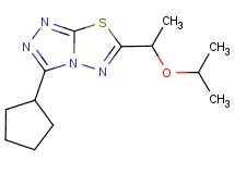 3-cyclopentyl-6-(1-isopropoxyethyl)[1,2,4]triazolo[3,4-b][1,3,4]thiadiazole