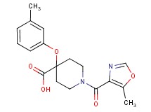 1-[(5-methyl-1,3-oxazol-4-yl)carbonyl]-4-(3-methylphenoxy)piperidine-4-carboxylic acid