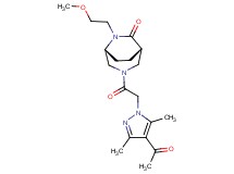 (1S*,5R*)-3-[(4-acetyl-3,5-dimethyl-1H-pyrazol-1-yl)acetyl]-6-(2-methoxyethyl)-3,6-diazabicyclo[3.2.2]nonan-7-one