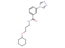 N-[3-(cyclohexyloxy)propyl]-3-(4H-1,2,4-triazol-4-yl)benzamide