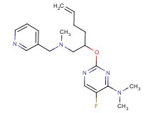 5-fluoro-N,N-dimethyl-2-[(1-{[methyl(pyridin-3-ylmethyl)amino]methyl}pent-4-en-1-yl)oxy]pyrimidin-4-amine