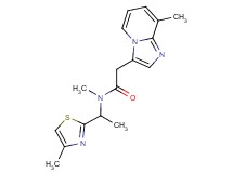 N-methyl-2-(8-methylimidazo[1,2-a]pyridin-3-yl)-N-[1-(4-methyl-1,3-thiazol-2-yl)ethyl]acetamide
