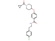 N-[2-(4-chlorophenyl)ethyl]-4-{[1-(cyclopropylcarbonyl)-4-piperidinyl]oxy}benzamide