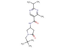 N-[1-(2,2-dimethylpropyl)-5-oxopyrrolidin-3-yl]-2-isopropyl-4-methylpyrimidine-5-carboxamide