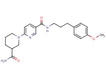 6-[3-(aminocarbonyl)-1-piperidinyl]-N-[3-(4-methoxyphenyl)propyl]nicotinamide