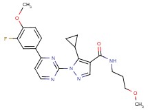 5-cyclopropyl-1-[4-(3-fluoro-4-methoxyphenyl)-2-pyrimidinyl]-N-(3-methoxypropyl)-1H-pyrazole-4-carboxamide