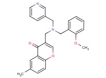 3-{[(2-methoxybenzyl)(pyridin-3-ylmethyl)amino]methyl}-6-methyl-4H-chromen-4-one