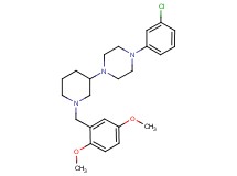 1-(3-chlorophenyl)-4-[1-(2,5-dimethoxybenzyl)-3-piperidinyl]piperazine