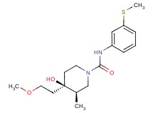 (3R*,4R*)-4-hydroxy-4-(2-methoxyethyl)-3-methyl-N-[3-(methylthio)phenyl]piperidine-1-carboxamide