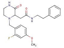 2-[1-(2-fluoro-4-methoxybenzyl)-3-oxo-2-piperazinyl]-N-(2-phenylethyl)acetamide