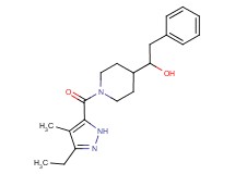 1-{1-[(3-ethyl-4-methyl-1H-pyrazol-5-yl)carbonyl]-4-piperidinyl}-2-phenylethanol