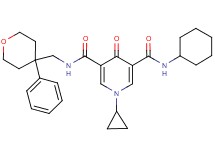 N-cyclohexyl-1-cyclopropyl-4-oxo-N'-[(4-phenyltetrahydro-2H-pyran-4-yl)methyl]-1,4-dihydro-3,5-pyridinedicarboxamide