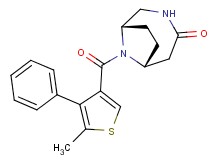 (1S*,6R*)-9-[(5-methyl-4-phenyl-3-thienyl)carbonyl]-3,9-diazabicyclo[4.2.1]nonan-4-one