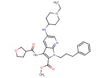 methyl 5-[(1-ethyl-4-piperidinyl)amino]-1-(3-phenylpropyl)-3-[(tetrahydro-3-furanylcarbonyl)amino]-1H-pyrrolo[2,3-b]pyridine-2-carboxylate