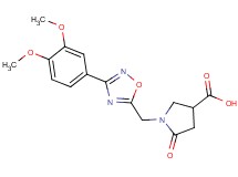 1-{[3-(3,4-dimethoxyphenyl)-1,2,4-oxadiazol-5-yl]methyl}-5-oxopyrrolidine-3-carboxylic acid